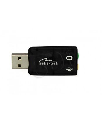 MEDIA-TECH KARTA DŹWIĘKOWA USB VIRTU 5.1  OFERUJĄCA WIRTUALNY DŹWIĘK 5.1 MT5101