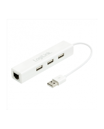 Adapter Logilink USB2.0 do RJ45 Ethernet UA0174A HUB 3x USB
