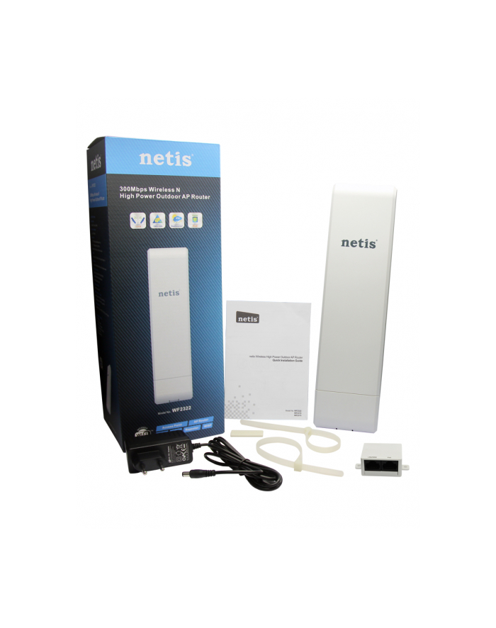 Netis Outdoor Access Point -Punkt Dostępowy 2.4GHz, 802.11b/g/n, 300Mbps, PoE główny