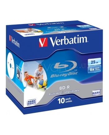 BD-R Verbatim 6x 25GB (Jewel Case 10) Blu-Ray Printable nr 1