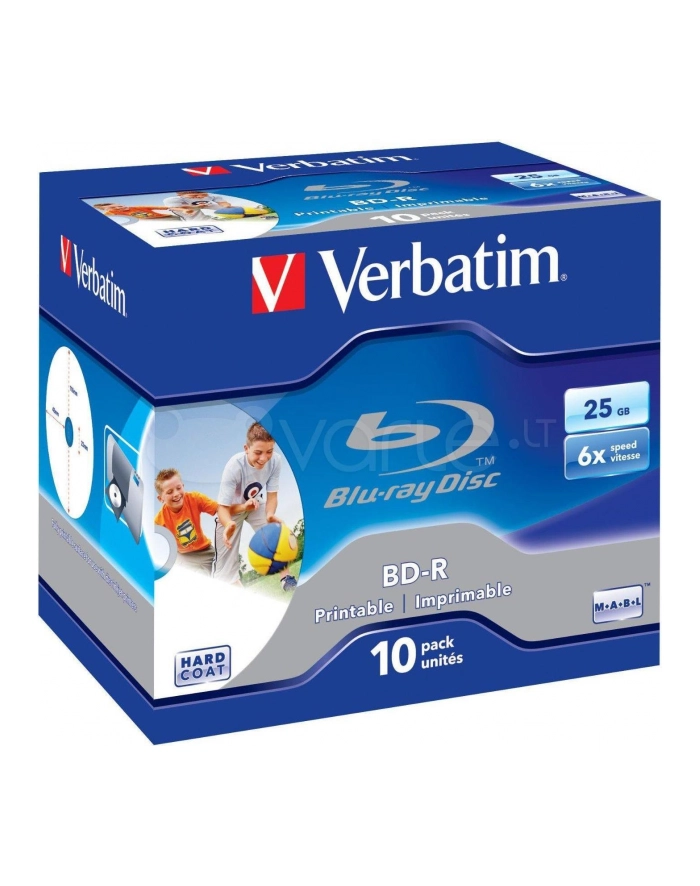 BD-R Verbatim 6x 25GB (Jewel Case 10) Blu-Ray Printable główny