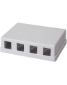 LOGILINK- Puszka natynkowa Keystone 4 porty UTP, biała - nr 1