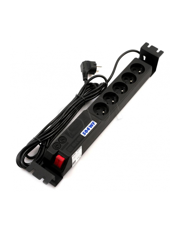 ACAR 504WF RACK - listwa zasilająca / przeciwprzepieciowa (5 gniazd  kolor czarny  długość 3 metry  RACK) główny