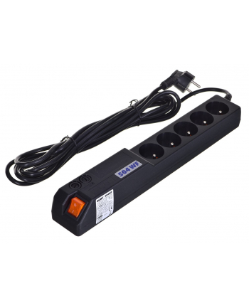 ACAR 504WF RACK - listwa zasilająca / przeciwprzepieciowa (5 gniazd  kolor czarny  długość 5 metrów  RACK)