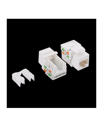 LOGILINK- Keystone Jack,  RJ45 Kat.5e UTP 90° LSA/IDC beznarzędziowe, białe nr 1