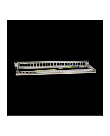 LOGILINK- Patchpanel Keystone 24-portowy, ekranowany, szary