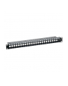 LOGILINK- Patchpanel Keystone 24-portowy, nieekranowany, czarny - nr 1