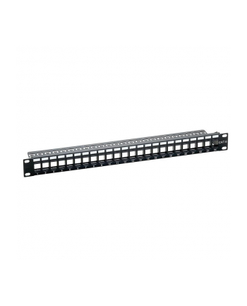 LOGILINK- Patchpanel Keystone 24-portowy, nieekranowany, czarny