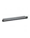 LOGILINK- Patchpanel Keystone 24-portowy, nieekranowany, czarny - nr 2