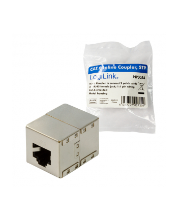 LOGILINK- Złączka RJ45- RJ45 żeńsko/żeńska kat.6, ekranowana, metal