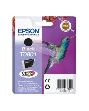 EPSON Tusz Czarny T0801=C13T08014011  8 ml nr 2