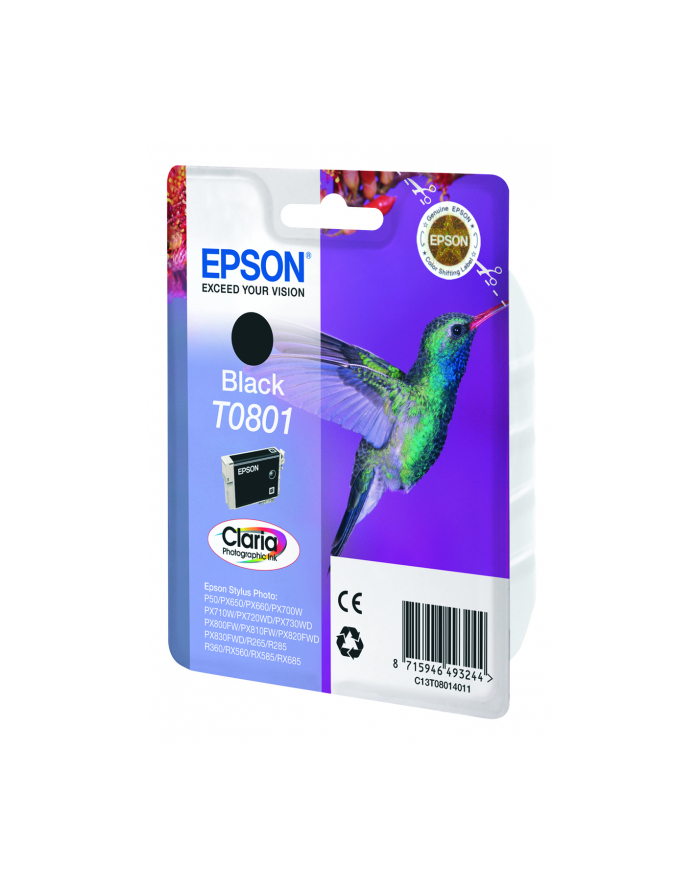 EPSON Tusz Czarny T0801=C13T08014011  8 ml główny