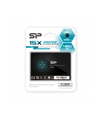 Silicon Power SSD SLIM S55 480GB 2,5 SATA3 MLC 520/330MB/s 7mm