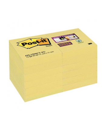3M-POST-IT 62212SSCYEU Bloczek samoprzylepny Postit® Super Sticky, żółty, 12 sztuk po 90 ka