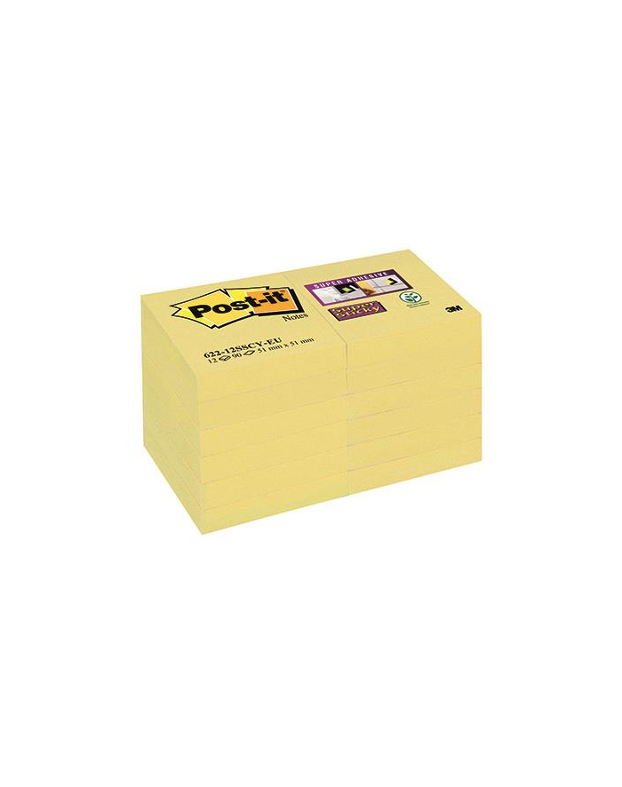 3M-POST-IT 62212SSCYEU Bloczek samoprzylepny Postit® Super Sticky, żółty, 12 sztuk po 90 ka główny