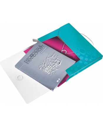 Teczka z gumką PP Leitz WOW, 30 mm, turkusowy