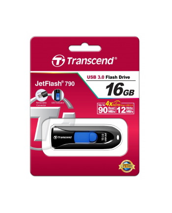 Transcend pamięć USB 16GB JetFlash 790K, Czarny