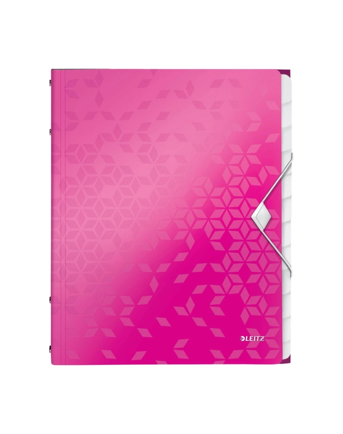 Teczka segregująca 12 przekładek PP Leitz WOW, różowy główny