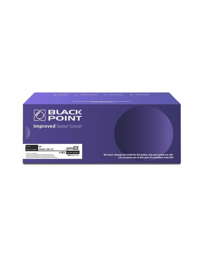 Toner Black Point LBPPH83X | Black | 2600 str. | HP CF283X / CRG-737 główny