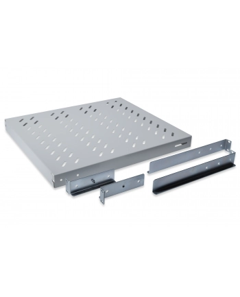 Półka 19'' 1U regulowana 500-700mm,  nośność do 50kg , kolor: szary nr 1