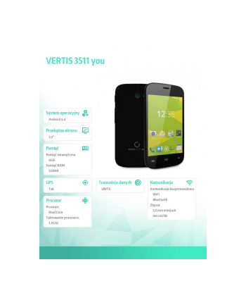 SMARTPHONE OVERMAX 3 5  VERTIS 3511 YOU BLACK