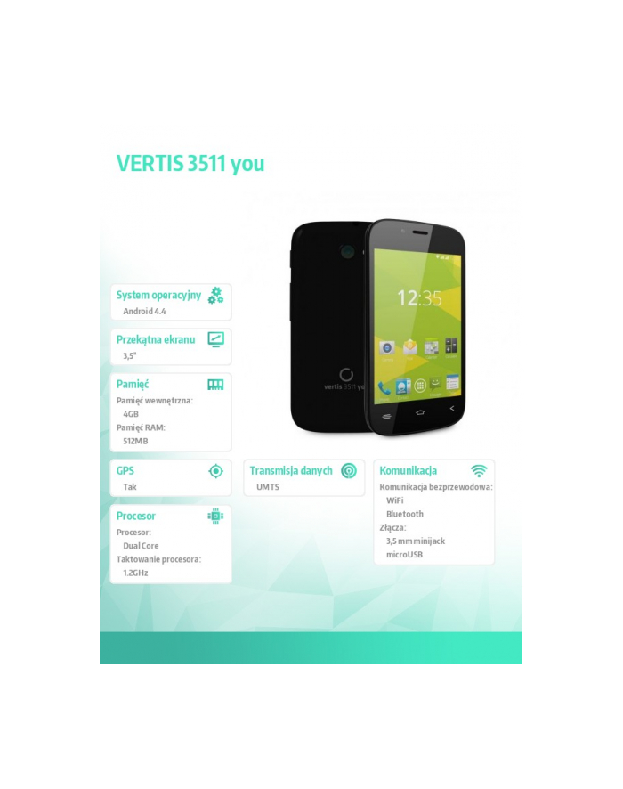SMARTPHONE OVERMAX 3 5  VERTIS 3511 YOU BLACK główny