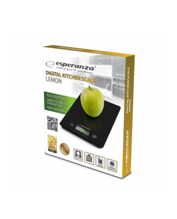 Esperanza Waga kuchenna LEMON CZARNA EKS002K