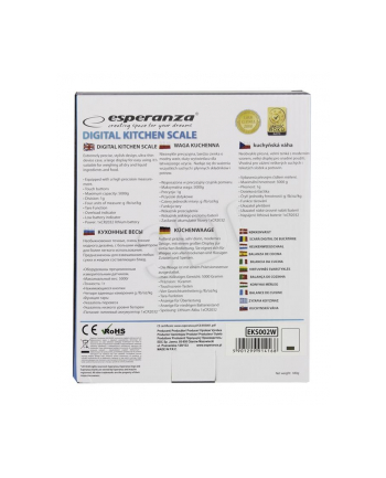 Esperanza Waga kuchenna LEMON CZARNA EKS002K