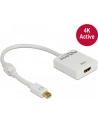 Adapter displayport 1.2 > HDMI(F) 4K aktywny biały Delock - nr 25