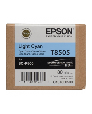 Singlepack Photo Light Cyan cartridge, T850500