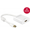 Adapter displayport 1.2 > HDMI(F) 4K aktywny biały Delock - nr 14