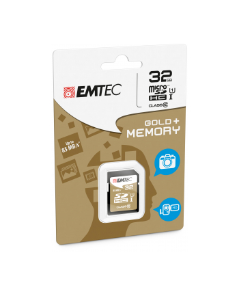 Emtec karta pamięci SDHC 32GB Class 10 Gold+ (85MB/s, 21MB/s)
