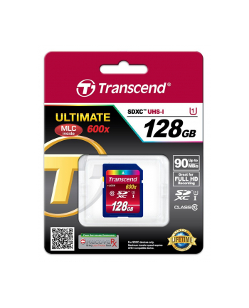 Transcend karta pamięci SDXC 128GB, Class10 UHS-I, 600x