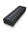 RaidSonic Icy Box 10 x Port USB 3.0 Hub z portem ładowania USB, Czarny - nr 11