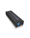 RaidSonic Icy Box 10 x Port USB 3.0 Hub z portem ładowania USB, Czarny - nr 5