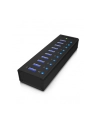 RaidSonic Icy Box 10 x Port USB 3.0 Hub z portem ładowania USB, Czarny - nr 7