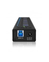 RaidSonic Icy Box 10 x Port USB 3.0 Hub z portem ładowania USB, Czarny - nr 8
