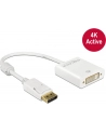 Delock Adapter Displayport 1.2 męski > DVI żeński 4K aktywne biały - nr 15