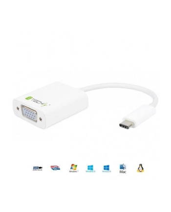 Techly Adapter USB-C 3.1 na VGA M/Ż, biały nr 2