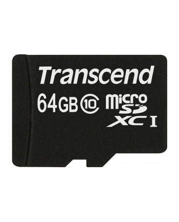 Karta pamięci Transcend microSDXC 64GB Class 10, UHS1 + Adapter (SD 3.0) nr 1