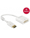 Delock Adapter Displayport 1.2 męski > DVI żeński 4K aktywne biały - nr 12