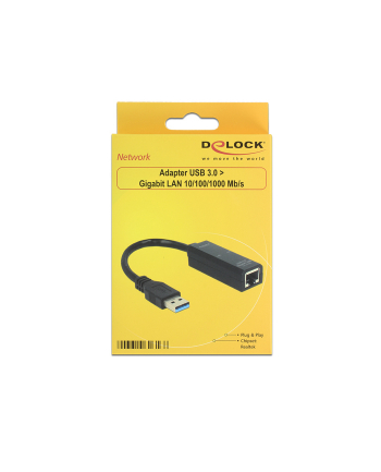 Delock Adapter USB 3.0 > Gigabit LAN 10/100/1000 Mb/s