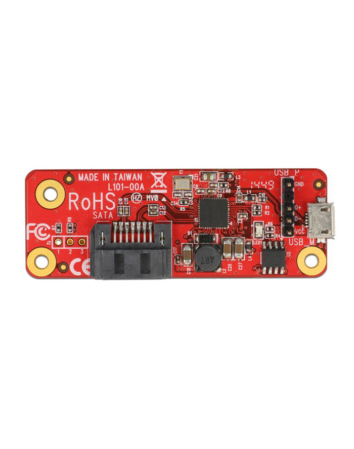 Delock Karta RASPBERRY PI USB Micro B(F) / USB Pin Header -> SATA 7 PIN główny