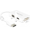 Delock Adapter Displayport 1.1 męski > VGA / HDMI / DVI żeński pasywne biały - nr 9