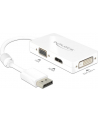 Delock Adapter Displayport 1.1 męski > VGA / HDMI / DVI żeński pasywne biały - nr 10