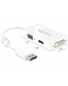 Delock Adapter Displayport 1.1 męski > VGA / HDMI / DVI żeński pasywne biały - nr 14