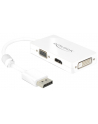 Delock Adapter Displayport 1.1 męski > VGA / HDMI / DVI żeński pasywne biały - nr 3