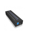 RaidSonic Icy Box 10 x Port USB 3.0 Hub z portem ładowania USB, Czarny - nr 11