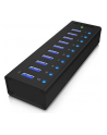 RaidSonic Icy Box 10 x Port USB 3.0 Hub z portem ładowania USB, Czarny - nr 15