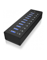 RaidSonic Icy Box 10 x Port USB 3.0 Hub z portem ładowania USB, Czarny - nr 16